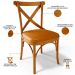 Cadeira Para Sala de Jantar e Estar Living Estofada Ávila L02 Couríssimo Whisky - Lyam