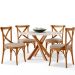 Cadeira Para Sala de Jantar e Estar Living Estofada Ávila L02 Linho Bege Escuro - Lyam