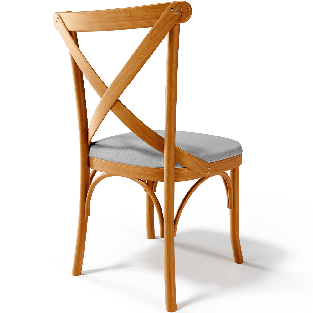 Cadeira Para Sala de Jantar e Estar Living Estofada Ávila L02 Linho Cinza - Lyam