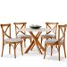 Cadeira Para Sala de Jantar e Estar Living Estofada Ávila L02 Linho Cinza - Lyam