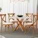 Cadeira Para Sala de Jantar e Estar Living Estofada Ávila L02 Linho Cru - Lyam