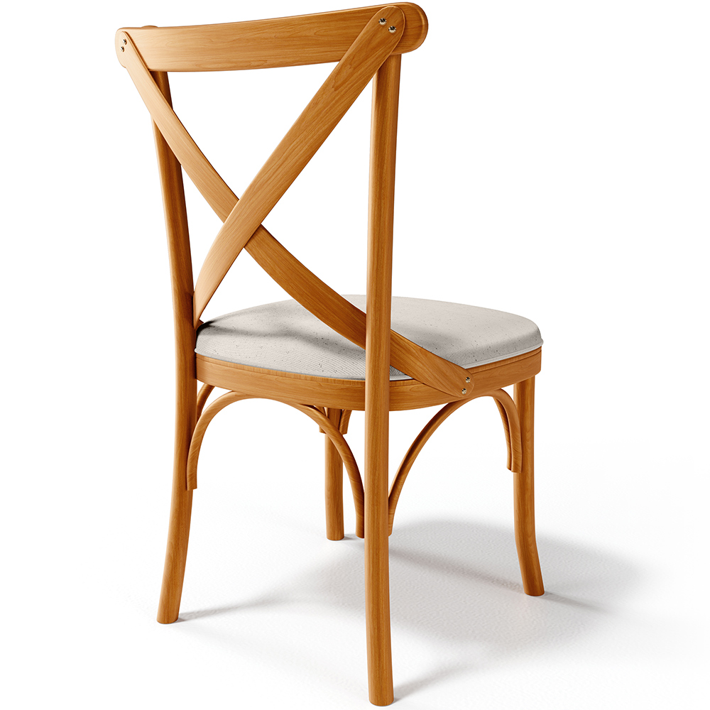 Cadeira Para Sala de Jantar e Estar Living Estofada Ávila L02 Linho Cru - Lyam