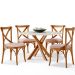 Cadeira Para Sala de Jantar e Estar Living Estofada Ávila L02 Linho Rosê - Lyam