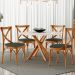 Cadeira Para Sala de Jantar e Estar Living Estofada Ávila L02 Linho Verde Musgo - Lyam