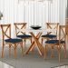 Cadeira Para Sala de Jantar e Estar Living Estofada Ávila L02 Suede Azul Marinho - Lyam