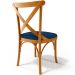 Cadeira Para Sala de Jantar e Estar Living Estofada Ávila L02 Suede Azul Marinho - Lyam