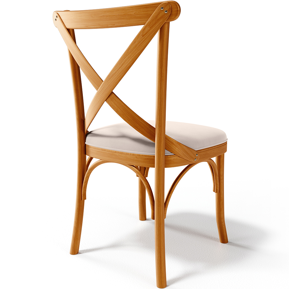 Cadeira Para Sala de Jantar e Estar Living Estofada Ávila L02 Suede Bege - Lyam