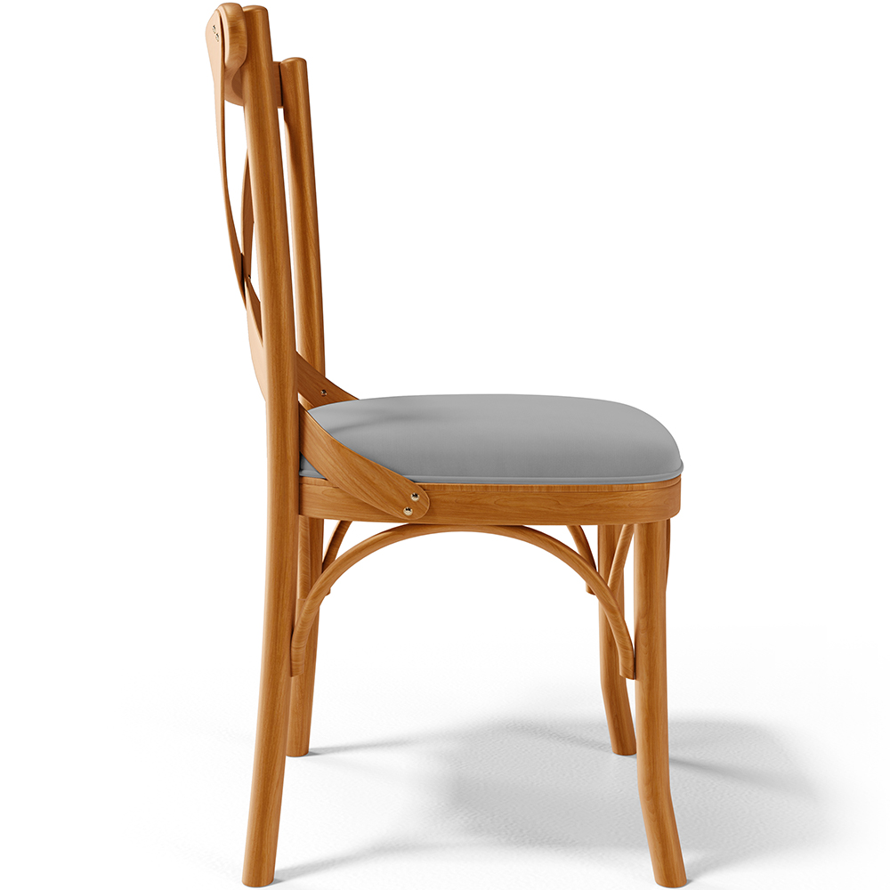 Cadeira Para Sala de Jantar e Estar Living Estofada Ávila L02 Suede Cinza - Lyam