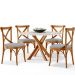 Cadeira Para Sala de Jantar e Estar Living Estofada Ávila L02 Suede Cinza - Lyam