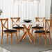 Cadeira Para Sala de Jantar e Estar Living Estofada Ávila L02 Suede Preto - Lyam