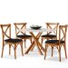 Cadeira Para Sala de Jantar e Estar Living Estofada Ávila L02 Suede Preto - Lyam