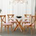 Cadeira Para Sala de Jantar e Estar Living Estofada Ávila L02 Suede Rosê - Lyam