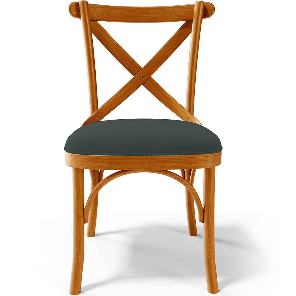 Cadeira Para Sala de Jantar e Estar Living Estofada Ávila L02 Suede Verde Musgo - Lyam