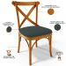 Cadeira Para Sala de Jantar e Estar Living Estofada Ávila L02 Suede Verde Musgo - Lyam