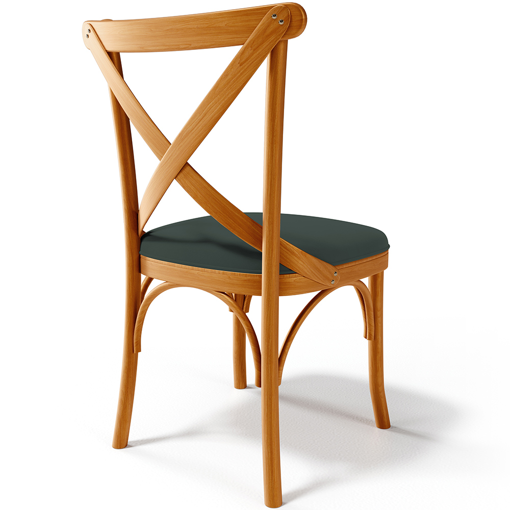Cadeira Para Sala de Jantar e Estar Living Estofada Ávila L02 Suede Verde Musgo - Lyam