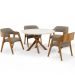 Cadeira Para Sala de Jantar e Estar Living Estofada Suran L02 Bouclê Bege - Lyam