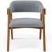 Cadeira Para Sala de Jantar e Estar Living Estofada Suran L02 Bouclê Cinza - Lyam