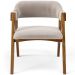 Cadeira Para Sala de Jantar e Estar Living Estofada Suran L02 Bouclê Creme - Lyam