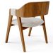 Cadeira Para Sala de Jantar e Estar Living Estofada Suran L02 Bouclê Cru - Lyam