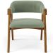 Cadeira Para Sala de Jantar e Estar Living Estofada Suran L02 Bouclê Oliva - Lyam