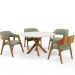 Cadeira Para Sala de Jantar e Estar Living Estofada Suran L02 Bouclê Oliva - Lyam