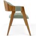 Cadeira Para Sala de Jantar e Estar Living Estofada Suran L02 Bouclê Oliva - Lyam