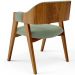 Cadeira Para Sala de Jantar e Estar Living Estofada Suran L02 Bouclê Oliva - Lyam
