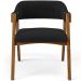 Cadeira Para Sala de Jantar e Estar Living Estofada Suran L02 Bouclê Preto - Lyam