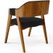 Cadeira Para Sala de Jantar e Estar Living Estofada Suran L02 Bouclê Preto - Lyam