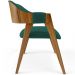 Cadeira Para Sala de Jantar e Estar Living Estofada Suran L02 Bouclê Verde - Lyam