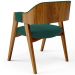Cadeira Para Sala de Jantar e Estar Living Estofada Suran L02 Bouclê Verde - Lyam
