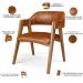Cadeira Para Sala de Jantar e Estar Living Estofada Suran L02 Couríssimo Camel - Lyam