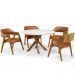 Cadeira Para Sala de Jantar e Estar Living Estofada Suran L02 Couríssimo Camel - Lyam