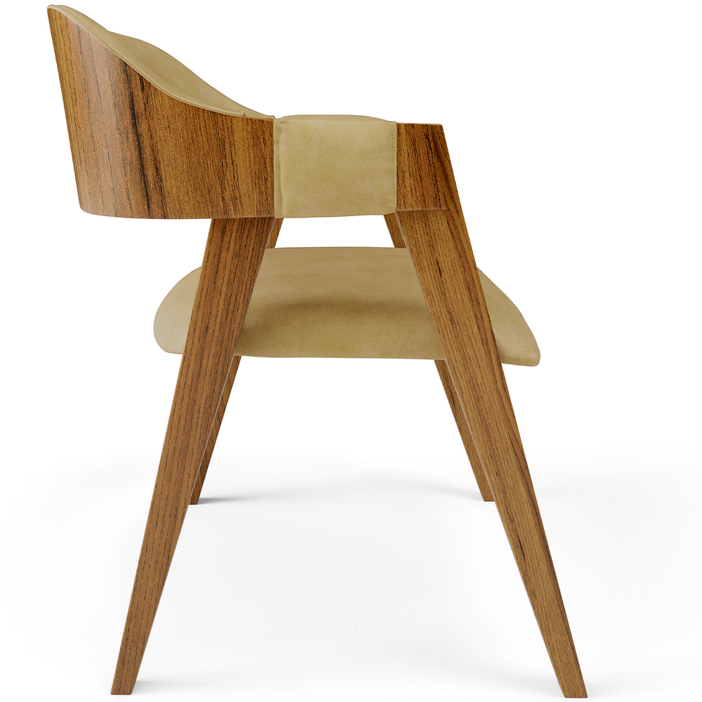 Cadeira Para Sala de Jantar e Estar Living Estofada Suran L02 Couríssimo Fendi - Lyam
