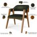 Cadeira Para Sala de Jantar e Estar Living Estofada Suran L02 Couríssimo Verde Musgo - Lyam