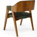 Cadeira Para Sala de Jantar e Estar Living Estofada Suran L02 Couríssimo Verde Musgo - Lyam