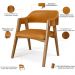 Cadeira Para Sala de Jantar e Estar Living Estofada Suran L02 Couríssimo Whisky - Lyam
