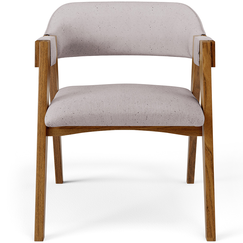 Cadeira Para Sala de Jantar e Estar Living Estofada Suran L02 Linho Bege - Lyam