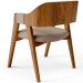 Cadeira Para Sala de Jantar e Estar Living Estofada Suran L02 Linho Bege Escuro - Lyam