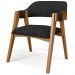 Cadeira Para Sala de Jantar e Estar Living Estofada Suran L02 Linho Chumbo - Lyam