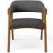 Cadeira Para Sala de Jantar e Estar Living Estofada Suran L02 Linho Cinza Escuro - Lyam