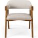 Cadeira Para Sala de Jantar e Estar Living Estofada Suran L02 Linho Cru - Lyam