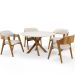 Cadeira Para Sala de Jantar e Estar Living Estofada Suran L02 Linho Cru - Lyam