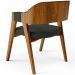 Cadeira Para Sala de Jantar e Estar Living Estofada Suran L02 Linho Verde Musgo - Lyam