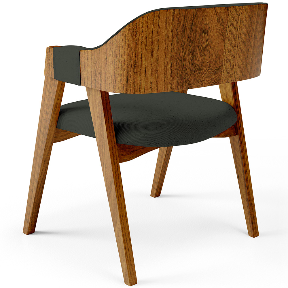 Cadeira Para Sala de Jantar e Estar Living Estofada Suran L02 Linho Verde Musgo - Lyam