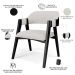 Cadeira Para Sala de Jantar e Estar Living Estofada Suran L02 Preto Bouclê Cru - Lyam