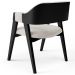 Cadeira Para Sala de Jantar e Estar Living Estofada Suran L02 Preto Bouclê Cru - Lyam