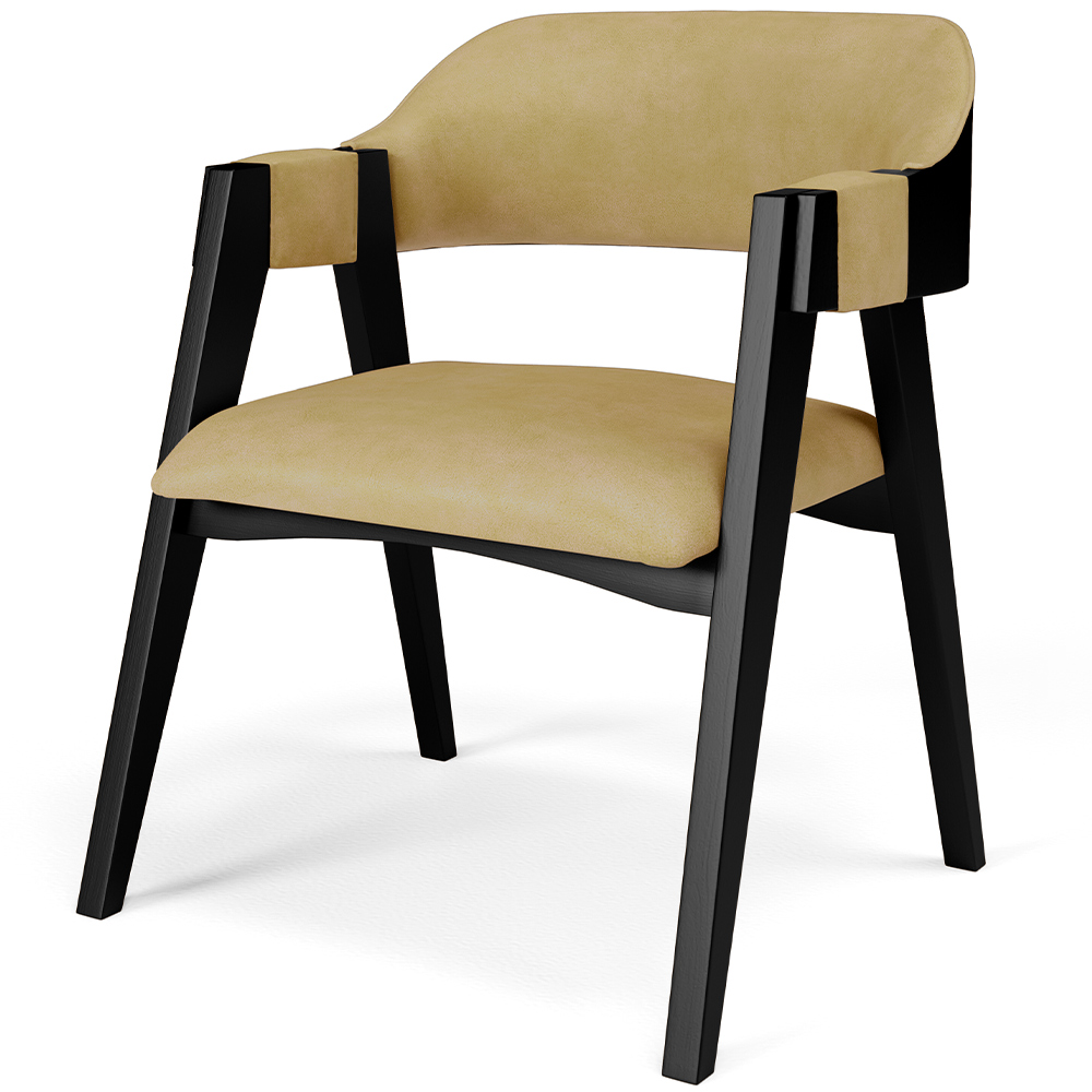 Cadeira Para Sala de Jantar e Estar Living Estofada Suran L02 Preto Couríssimo Fendi - Lyam