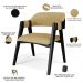 Cadeira Para Sala de Jantar e Estar Living Estofada Suran L02 Preto Couríssimo Fendi - Lyam