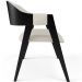 Cadeira Para Sala de Jantar e Estar Living Estofada Suran L02 Preto Linho Champagne - Lyam